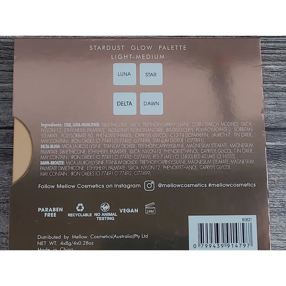Mellow Cosmetics - Stardust Glow Palette - Light to Medium NIB ‎ Qty Discount